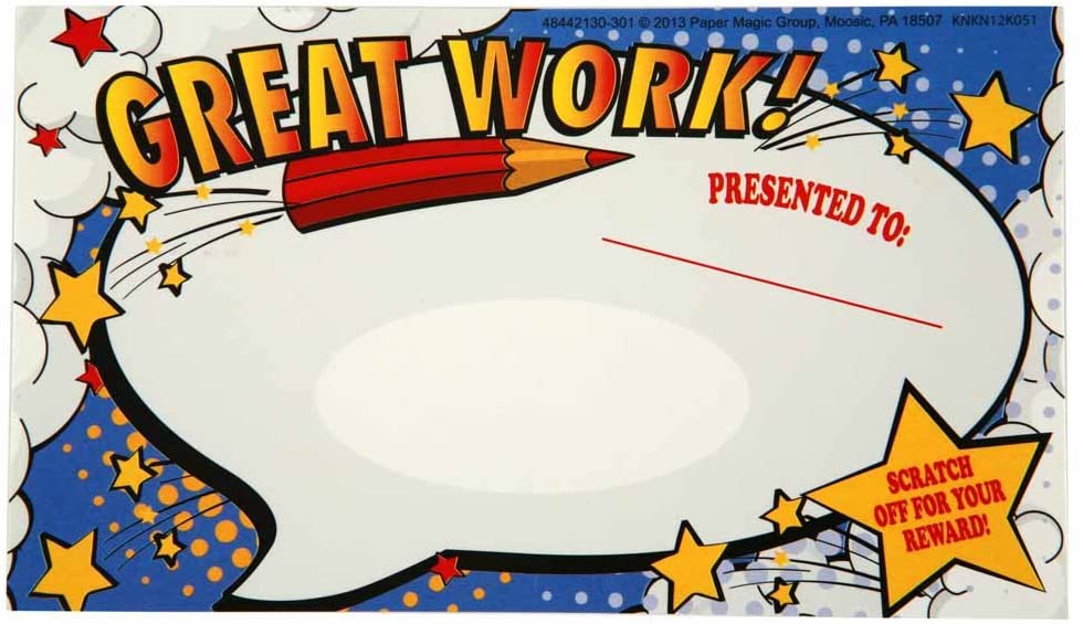 Super Student charts Scratch Off Student Awards, 24pc, 3.5'' W X 6'' H