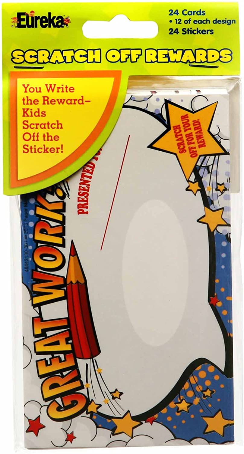 Super Student charts Scratch Off Student Awards, 24pc, 3.5'' W X 6'' H