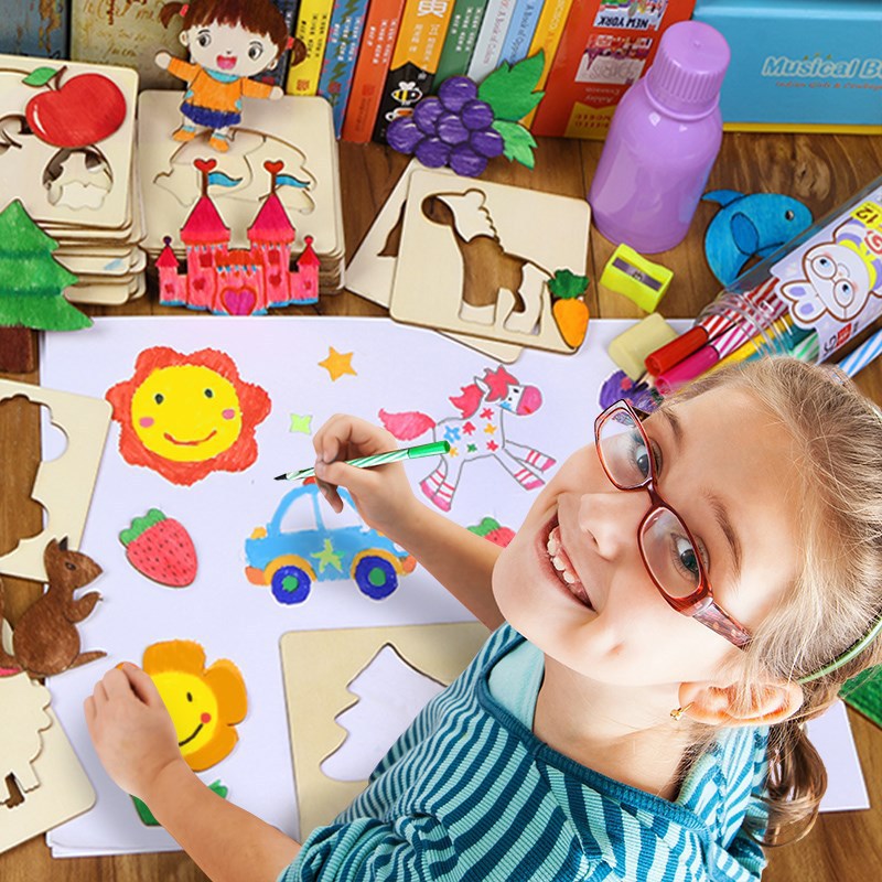 Doodle drawing coloring board