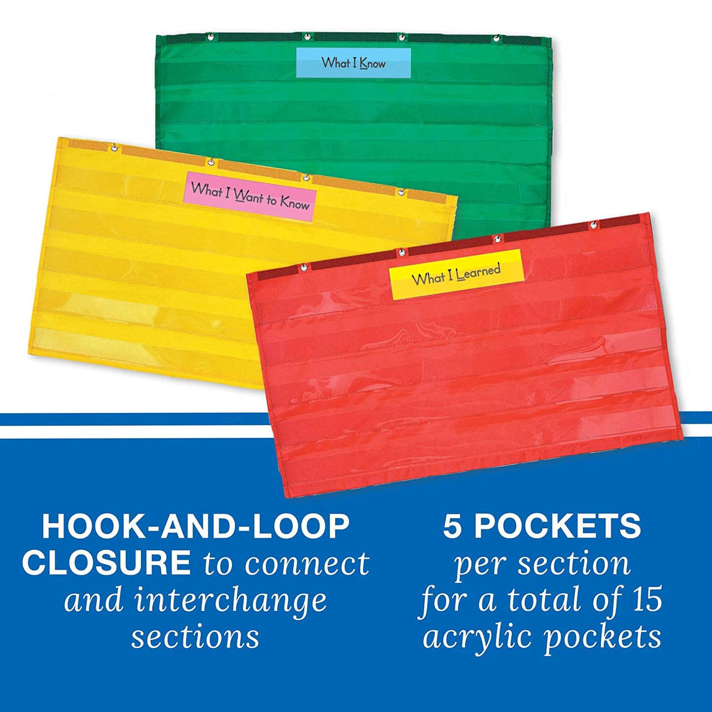 Adjustable Pocket Chart Multi-Purpose Educational