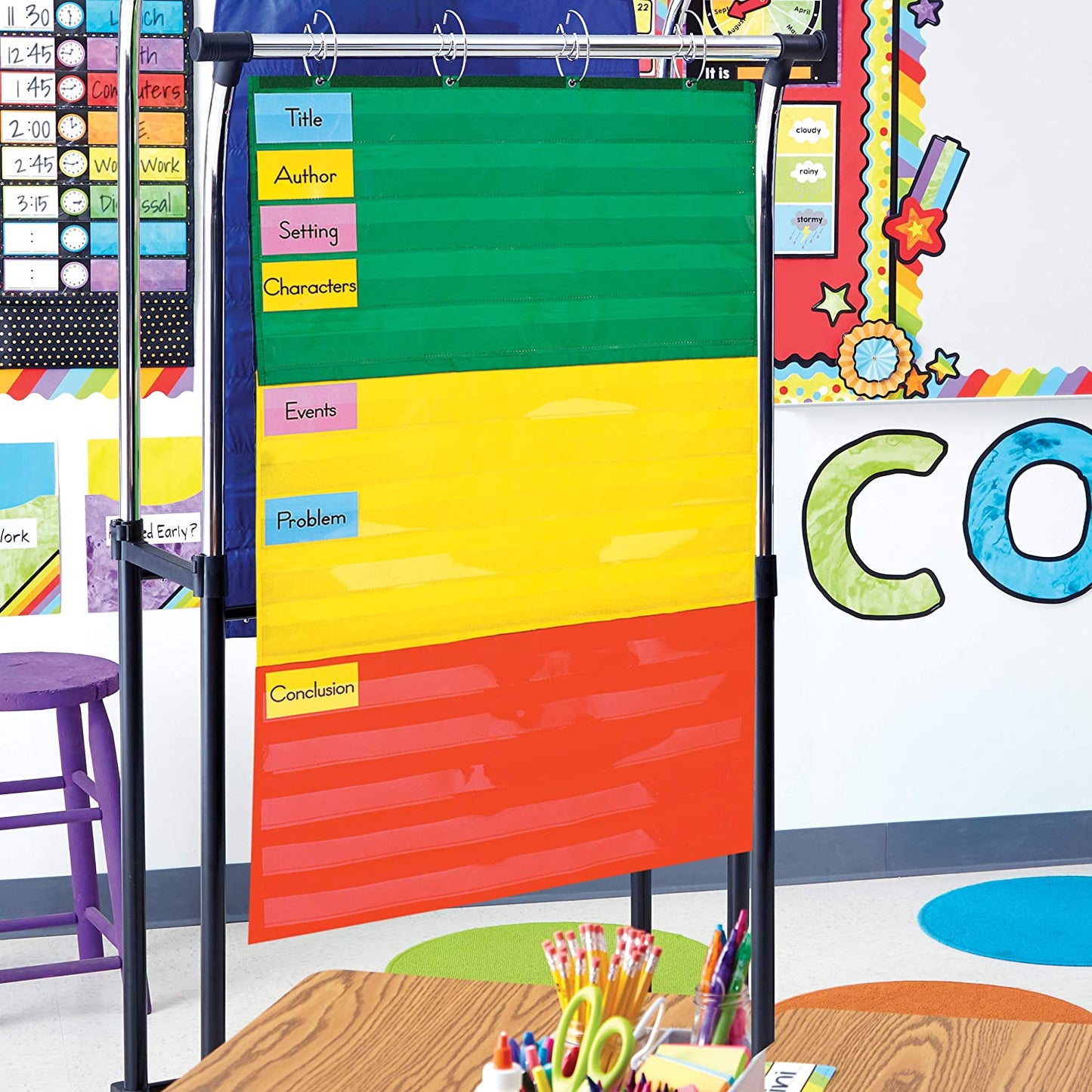 Adjustable Pocket Chart Multi-Purpose Educational