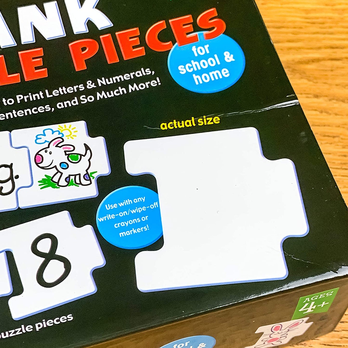 Key Education Write-On/Wipe-Off: 52 Blank Puzzle Pieces Manipulative