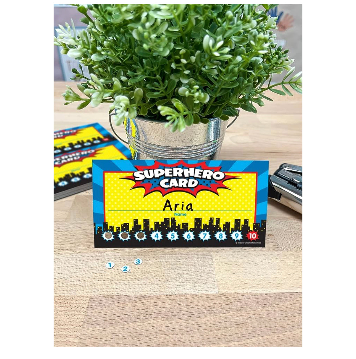 Superhero punch cards