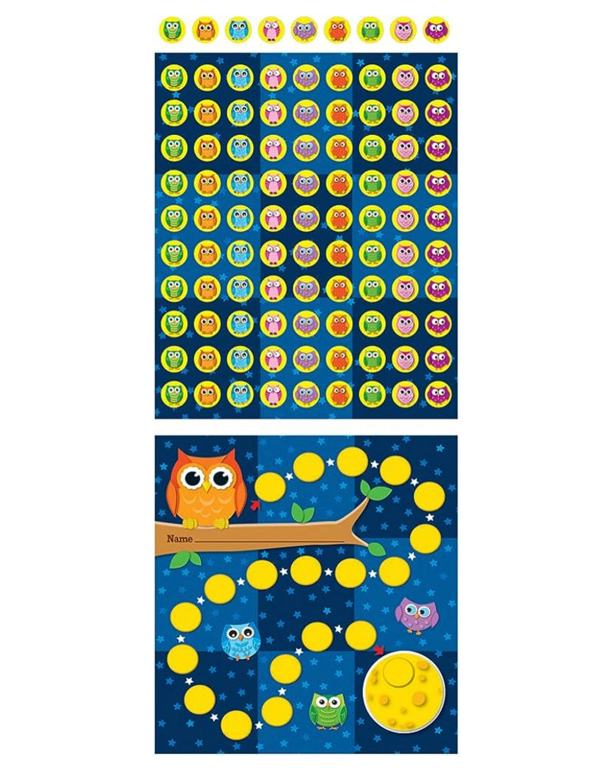 Mini chart owls 30 charts and 630 stickers
