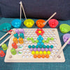 color &amp; ball wooden game