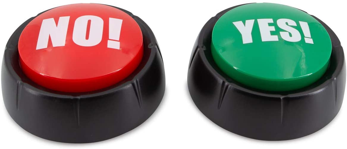 Talking Yes & No Buzzer Buttons - Pack of 2
