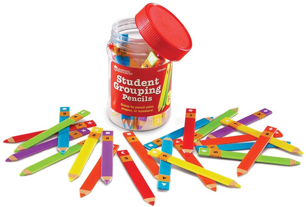 Learning Resources Student Grouping Pencils,Multicolor,4 1/2 x 4/2 in