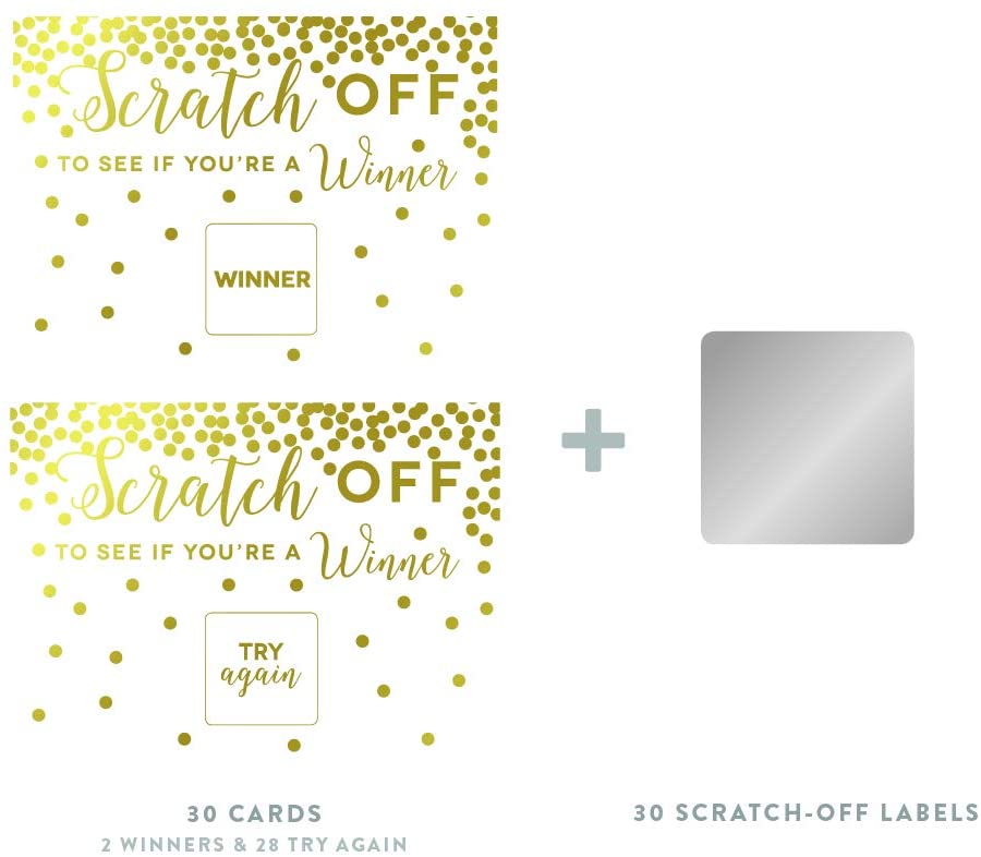 Game Cards Scratchers Scratch to Win, 30-Pack