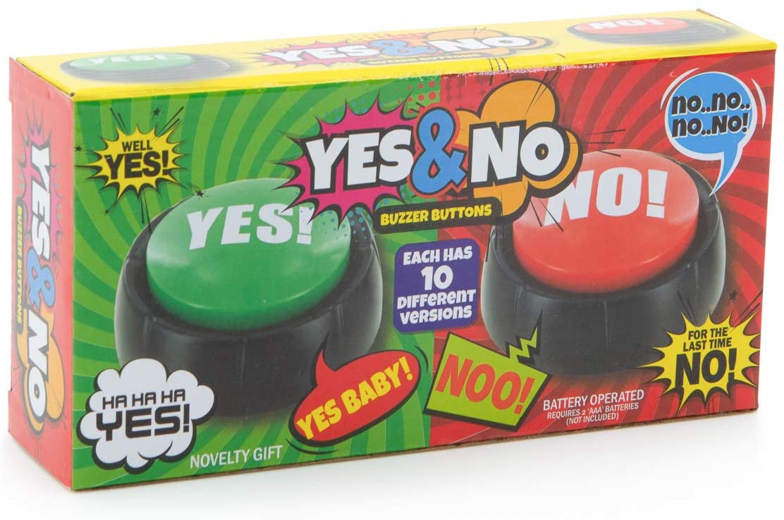 Talking Yes & No Buzzer Buttons - Pack of 2