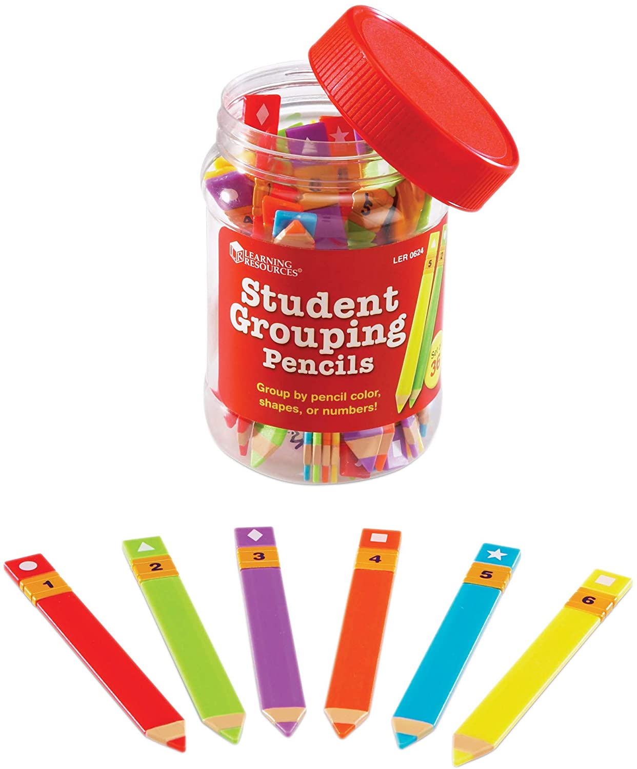 Learning Resources Student Grouping Pencils,Multicolor,4 1/2 x 4/2 in