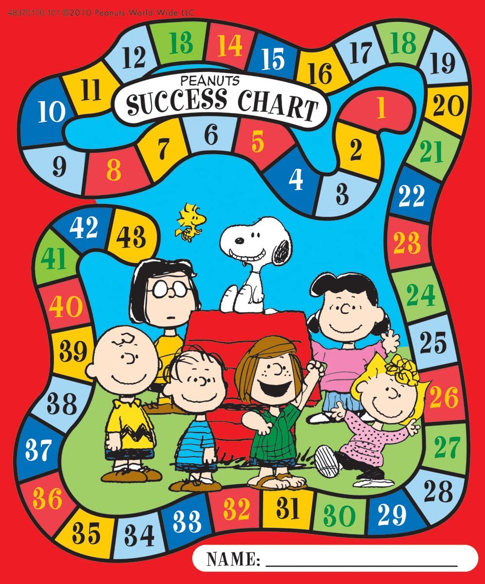 Peanuts Characters Mini Reward Charts with Stickers, Package of 36