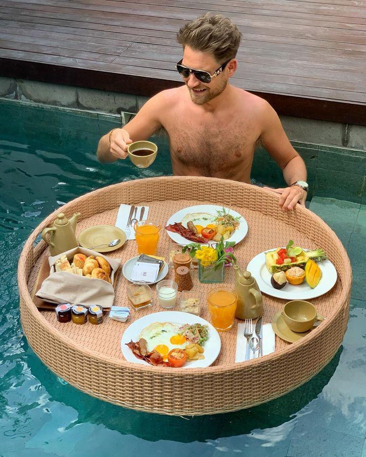 pool tray round
