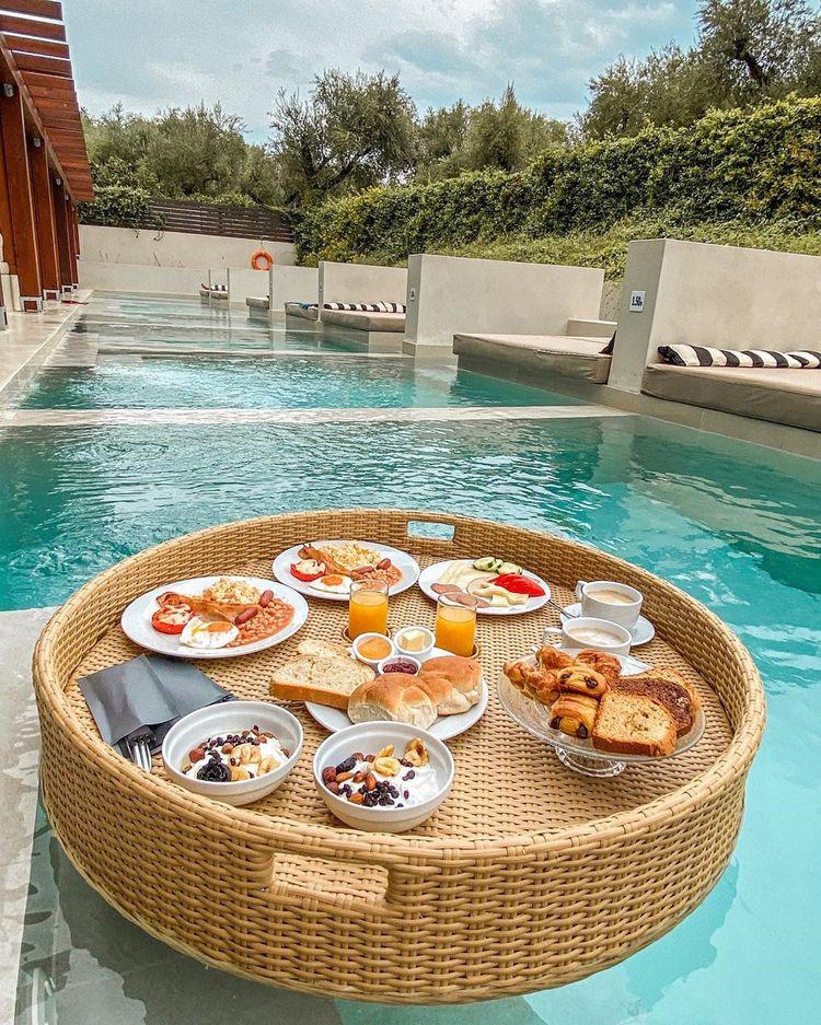 pool tray round