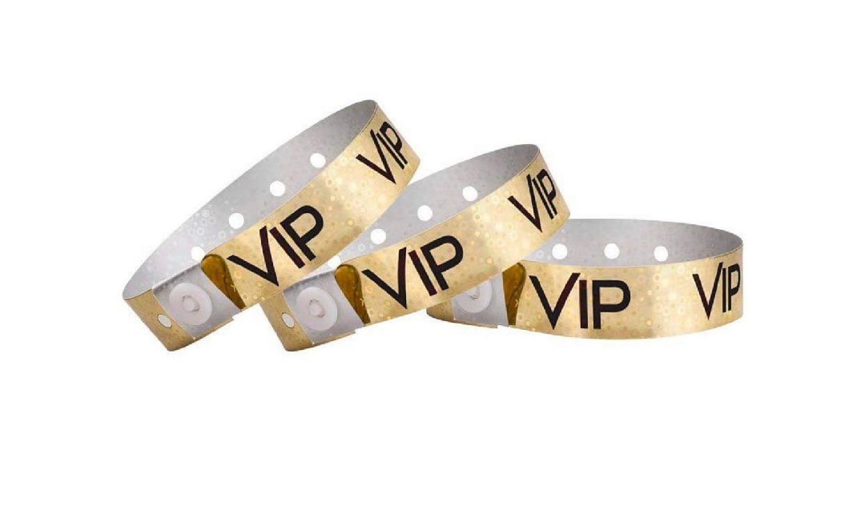 VIP Plastic Wristbands - 20 as a set